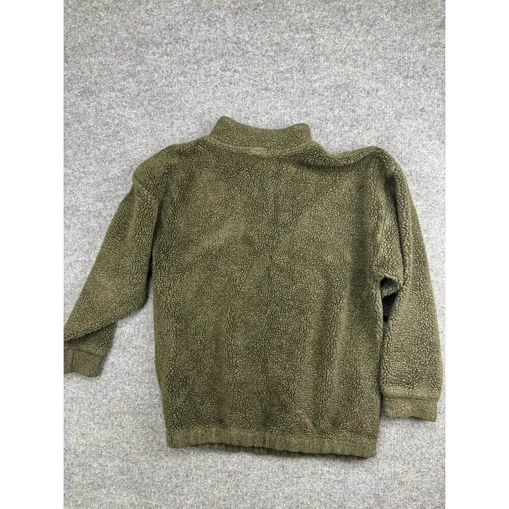 Vintage Art Unlimited Jacket Mens Large Green Berber Fleece 1/4 Zip Minnesota‎